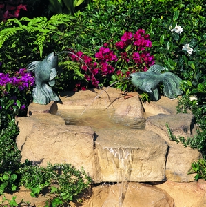 Goldfish Pair Garden Fountain
